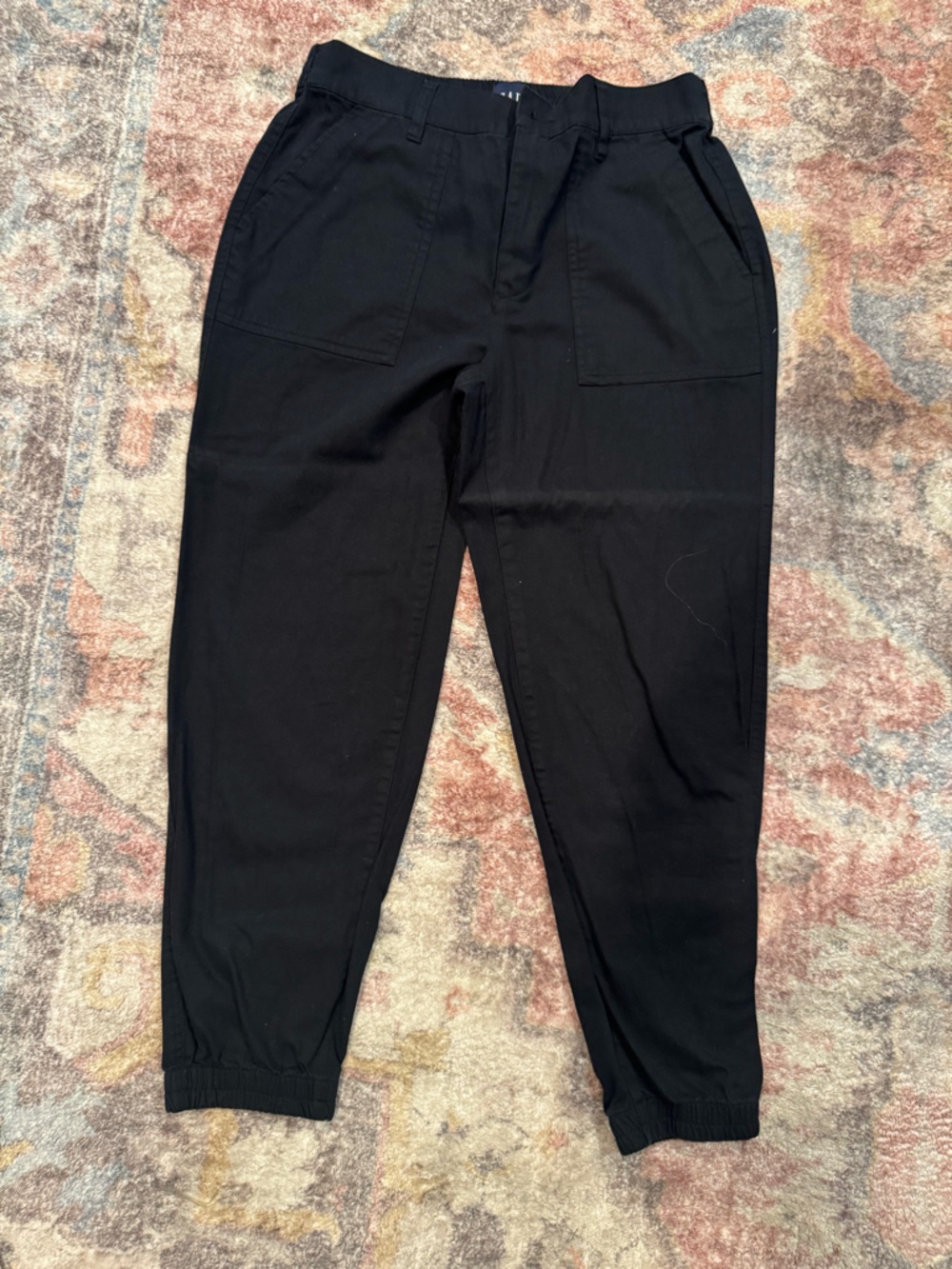 GAP Black Elastic Waist Jogger Pants